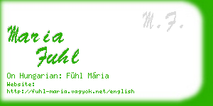 maria fuhl business card